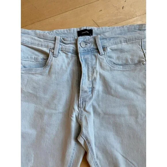 Zanerobe Sz 30 BNWOT men's light blue denim jeans joe blow distressed